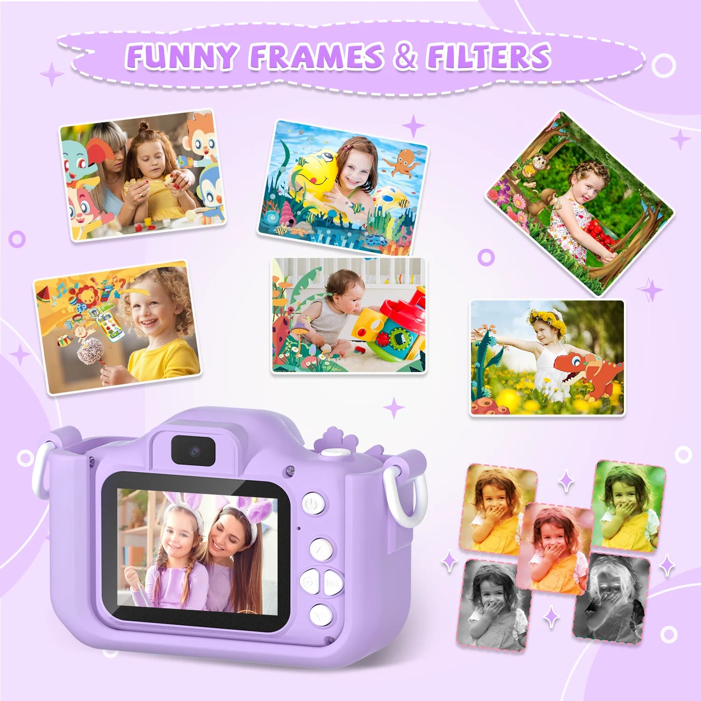 Cámara digital HD de 1080P para niños pequeños, cámara de 2 pulgadas con funda de silicona, ideal como regalo de cumpleaños o Navidad.