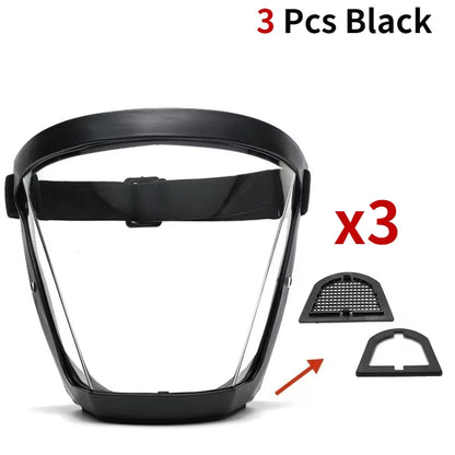 Kitchen Transparent Full Face Shield Home Oil-splash Proof Eye Facial Anti-fog Head Cover Safety Glasses