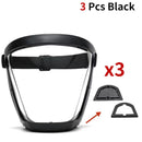 Protector facial transparente para cocina, protección para la cara, antivaho, a prueba de salpicaduras de aceite, para el hogar