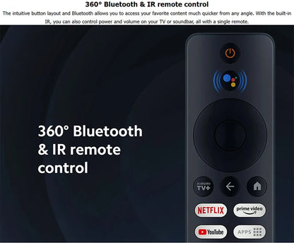 Global Version Xiaomi Mi TV Box S 2nd Gen 4K Ultra HD BT5.2 2GB 8GB Google TV Google Assistant Smart TV Box