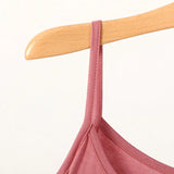 Plus size spring and summer versatile slim long inner nightgown suspender modal cotton solid color bottoming dress