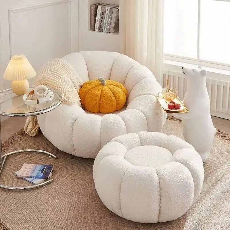Lazy sofa, small sofa for lying down and sleeping, bedroom balcony leisure chair, cream style lazy chair, tatami chair