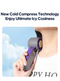 KINSCOTER Portable Air Cooling Turbo Fan 3600mAh 100 Wind Speeds Adjustable Outdoor Foldable Student Handheld Fan with Lanyard