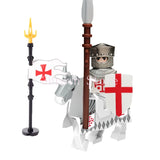 MOC Medieval Building Blocks Castle Knight Western Cowboy Historical Army Cavalry Horse Soldier Gun Kid Toy Gift Brick DIY S040