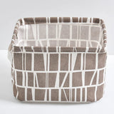 Small Foldable Canvas Storage Basket With Handle Cotton And Linen Desktop Storage Box Small Fresh Waterproof Storage Basket 1PC
