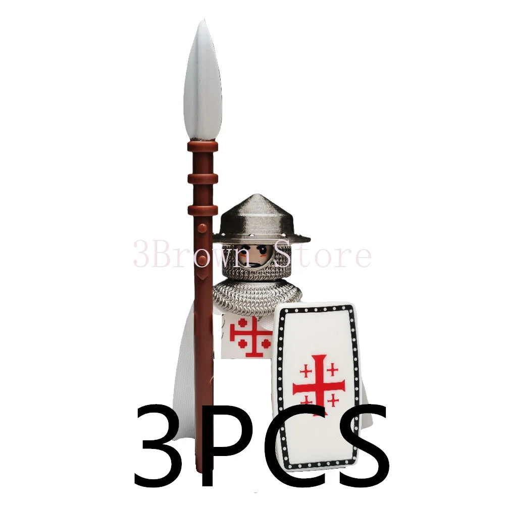 MOC Medieval Building Blocks Castle Knight Western Cowboy Historical Army Cavalry Horse Soldier Gun Kid Toy Gift Brick DIY S040