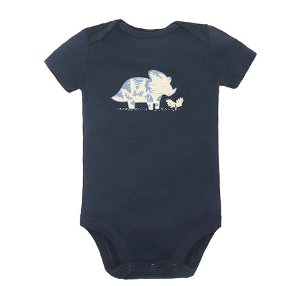 Lote de 5 monos para bebés y niñas, 100 % algodón, de manga corta, para recién nacidos de 6 a 24 meses.