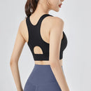 Sujetador deportivo con cremallera frontal, ropa interior deportiva a prueba de golpes, sujetador de yoga de alto impacto, chaleco de secado rápido para correr, sujetador de yoga para fitness, top para mujer