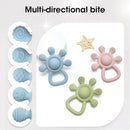 2025 new Teething Silicone Palm Rattle Teether bunny - Safe Baby Chew Toys for Soothing Sore Gums