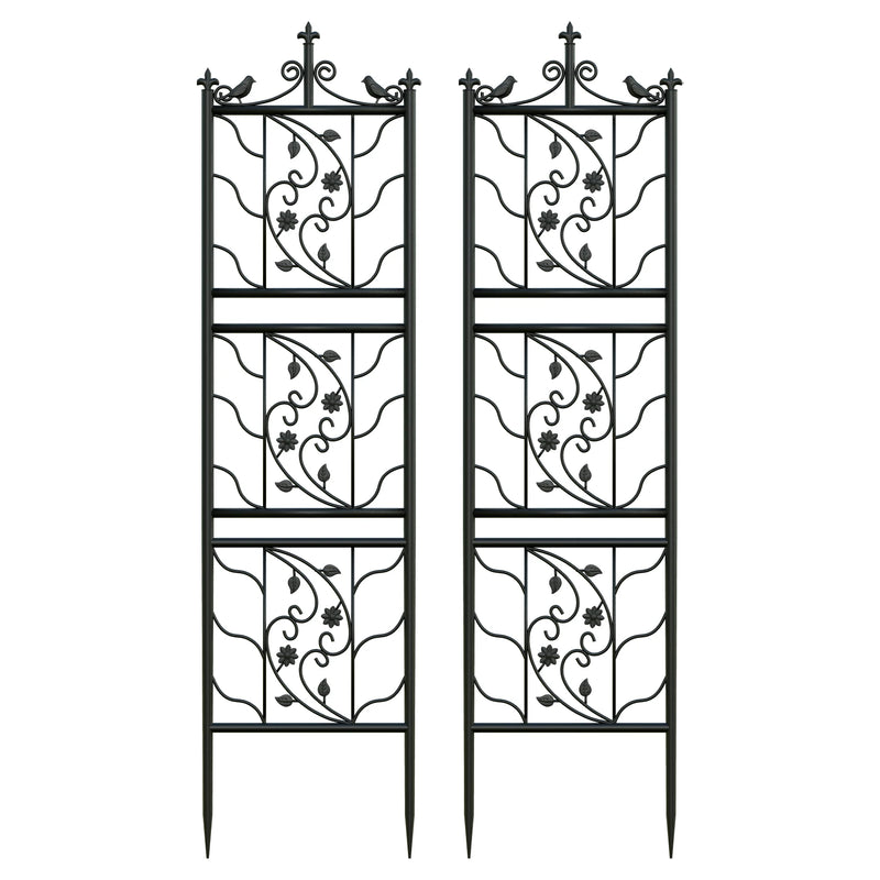 Metal Garden Trellis Tall Plant Climbing Fence for Vegetables Grapes and Flowers