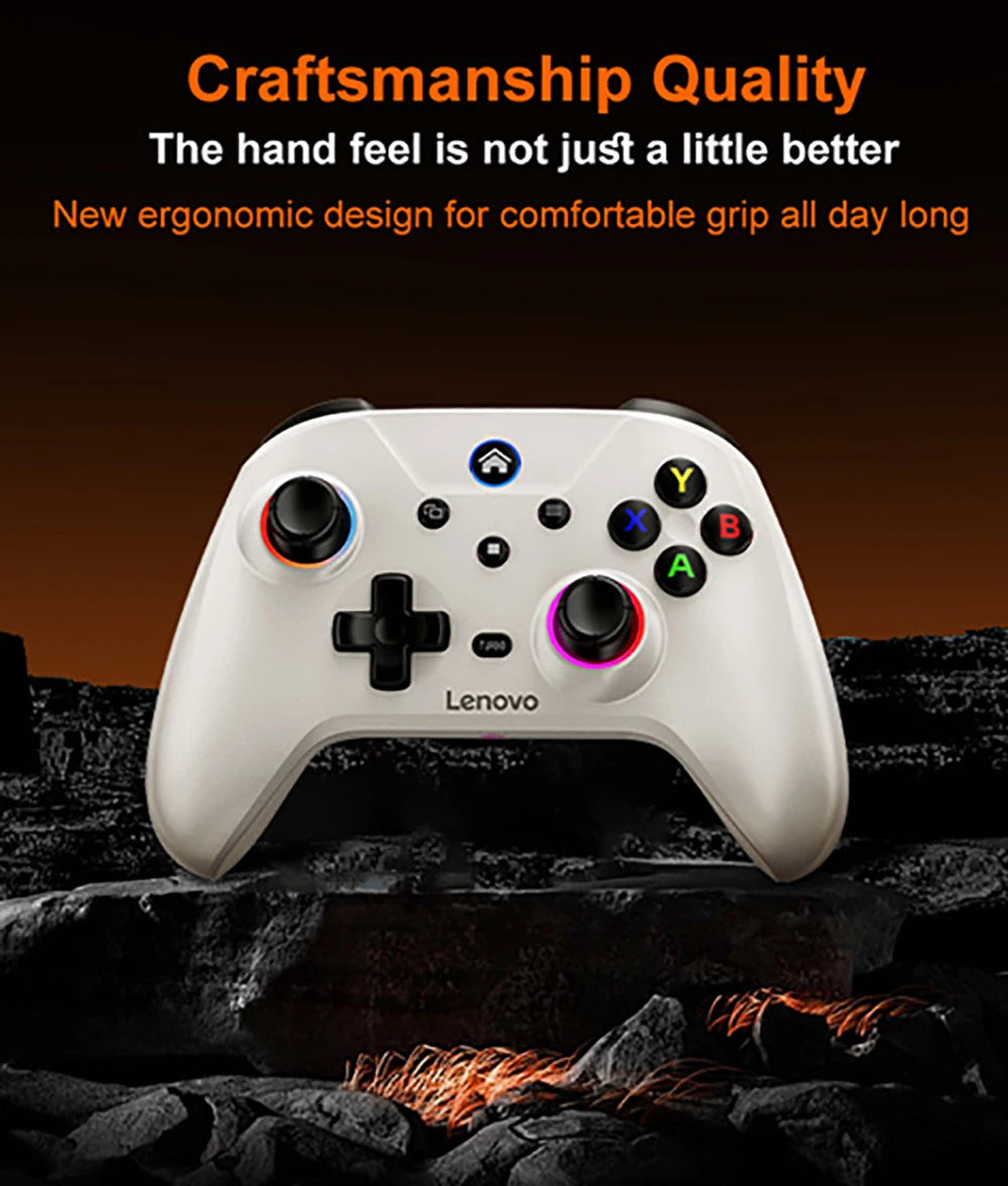 Lenovo S02 Wireless Bluetooth Gaming Controller, Dual Hall Trigger Wireless Gamepad, For Switch, PC, Android, IOS, TV