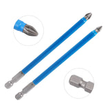 5Pcs PH2 Extra Long 127mm Magnetic Non-slip Screwdriver Bit Set 1/4 Hex Shank