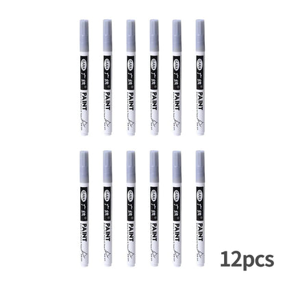 Fine tip permanent Paint Marker Pen DIY Paint Metallic Pen Permanent Gold SILVER Marker Touch Up,School Model Painting