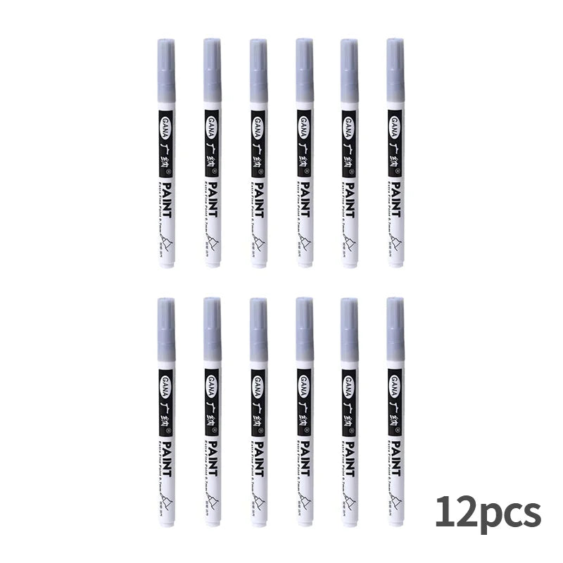 Fine tip permanent Paint Marker Pen DIY Paint Metallic Pen Permanent Gold SILVER Marker Touch Up,School Model Painting