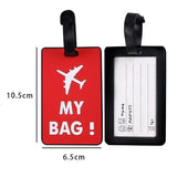 New PVC Soft Glue Airplane Luggage Tag Card Cover Name Labels Suitcase ID Address Hang Tag Boarding Pass Labels Travel Access
