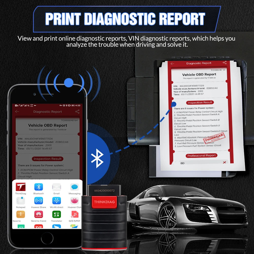 THINKCAR Thinkdiag hot Version Full System all car 16 Reset Service 1 Year Free OBD2 Diagnostic scan Tool Active Test ECU Coding