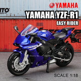 MSZ 1:18 BMW R1250 RT Police Motorcycle Alloy Model Static Die Casting Model Children's Toy Car Motorcycle Model Collection Gift