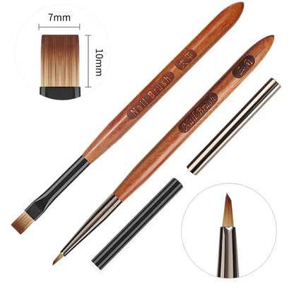 Triangular Nail Art Brush Pen 3D Tips Pattern Phototherapy Acrylic Nail Brush UV Gel DIY Manicure Tools Wood Handle Nail Brushes