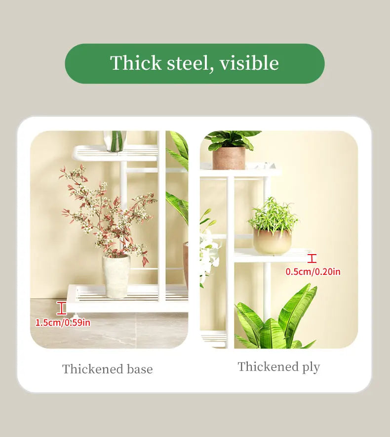 Plant Stand Flower Stand 4/6/8 Tier Flower Pot Shelf Balcony Indoor Multi-layer Storage Rack Succulent Plant Flower Rack