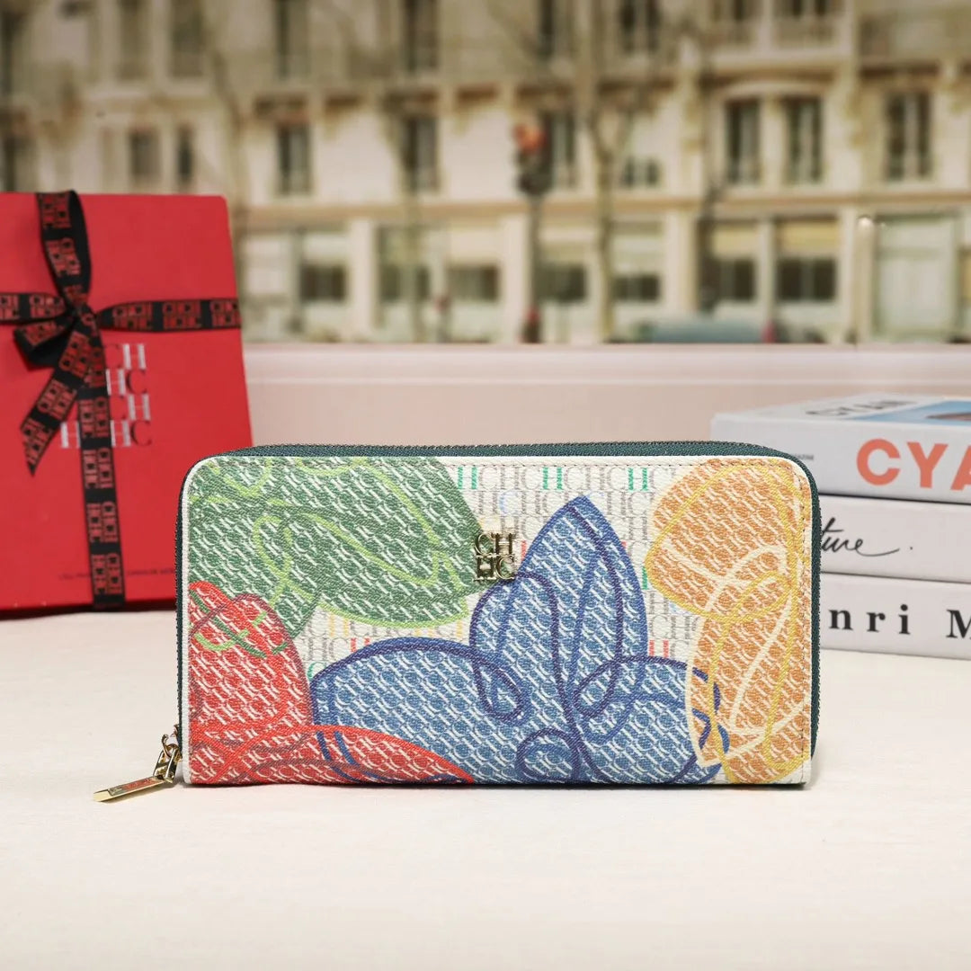 CH Premium Folding Printed Monogrammed Design High Quality Luxury Women's Handbags Square Wallet Classic Vintage Design Fashion