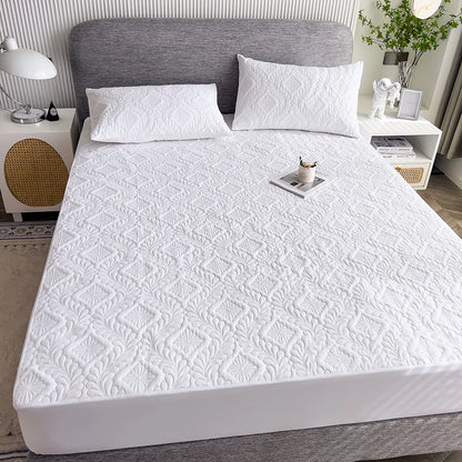 Waterproof Mattress Protector Thicken Fitted Bed Sheet Breathable & Noiseless Mattress Pad for Twin/Double/Queen/King Size Beds