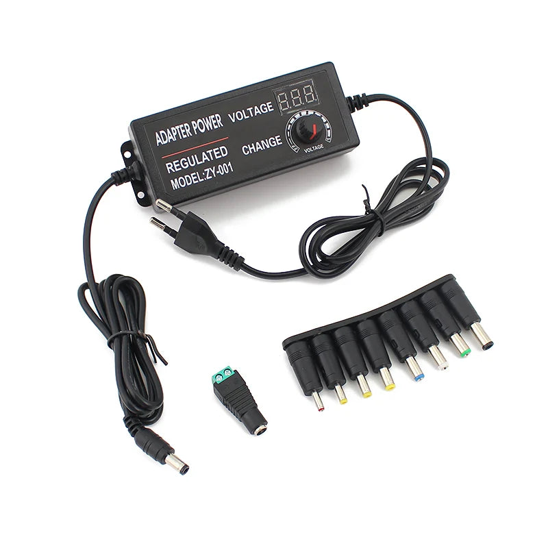 AC DC Adjustable Adapter 12V Volt LED Display Screen Power Supply 220V TO 3V 5V 9V 12V 24V 36V With DC Jack Connector Plug