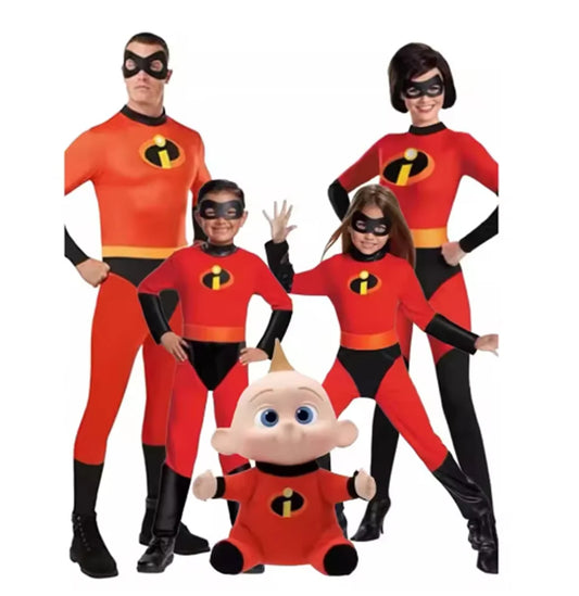 Mr Mrs Incredibles Cosplay Elastigirl Hulk Spider Family Adult Suit Jumpsuit Bodysuit Halloween Costumes Jumpsuit