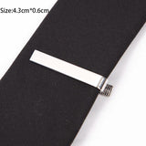 New Tie Clips for Men's Metal Necktie Bar Dress Shirts Tie Pin for Wedding Ceremony Metal Silver Color Tie Clip Man Accessories