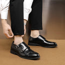 Italian Men's Brogue Shoes Brown Low Cut Commuting Business Casual Shoes Men's Banquet Leather Shoes Soft Sole Big Size：38-48