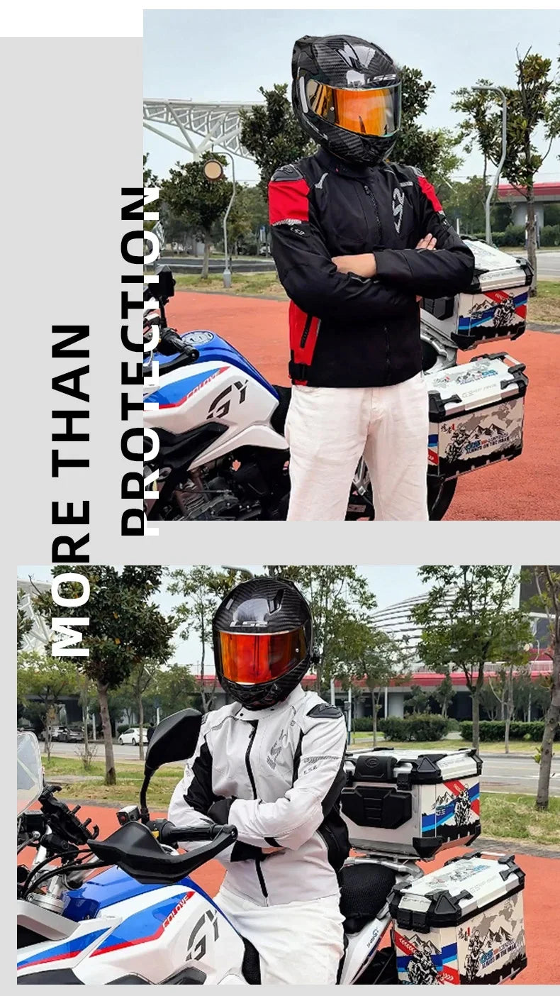 LS2 Winter Waterproof Motorcycle Jacket Men Women CE Certified Riding Jacket Warm Protective Gear with Removable Thermal Liner