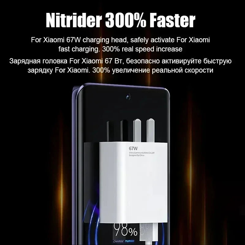 Cargador USB superrápido original Xiaomi de 67 W con interfaz USB C PD, adaptador de cargador de teléfono para iPhone 15, Samsung, Huawei, Turbo Charge, nuevo