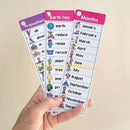 12PB Vocabulary Flashcards Educational Learning Cards Sight Words Flash Cards