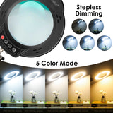 72LED 8X/10X NEW Illuminated Magnifier USB 3 Colors LED Magnifying Glass for Soldering Iron Repair/Table Lamp/Skincare Beauty