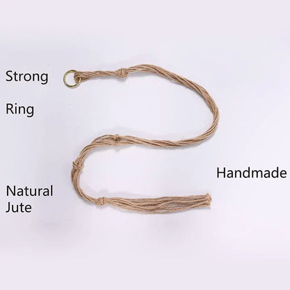 1pcs Braided Rope Hanging Basket  Flower Pot Straw Macrame Net Hanger Garden Holder Craft Plant Balcony Decor Accessories