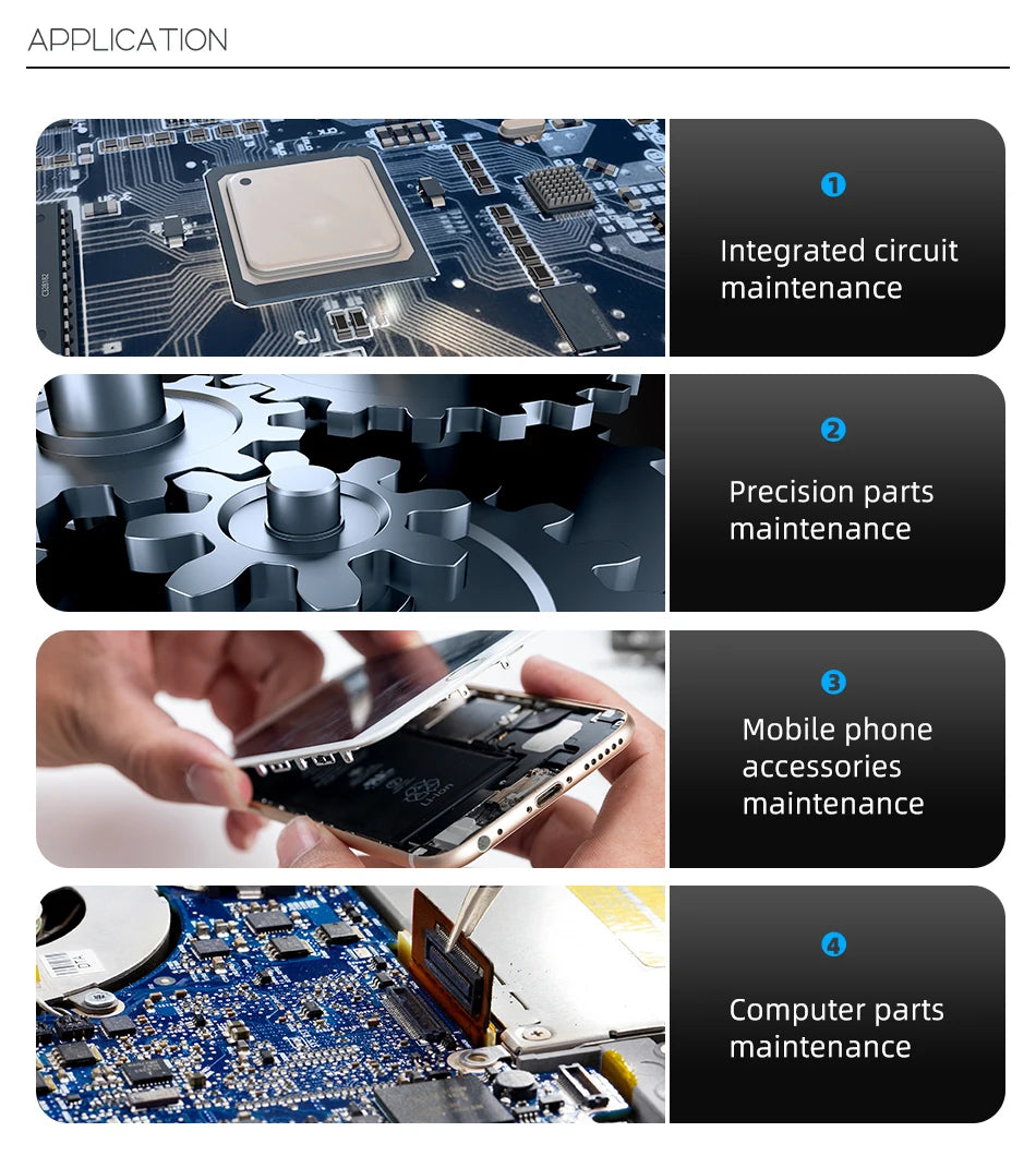 VVOSAI Curved Straight Tweezers Anti-static Precision Stainless Forceps Phone iPad Repair IC Chips Motherboard Repair Hand Tools