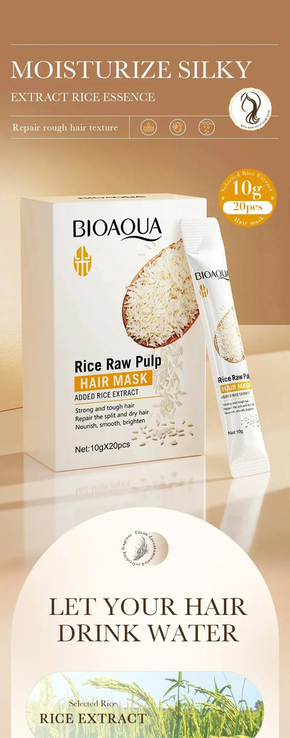 Mascarilla capilar mágica profesional reparadora natural que previene la sequedad, las puntas abiertas, repara el daño, el frizz y los enredos. Cuidado suave y liso en 5 segundos.