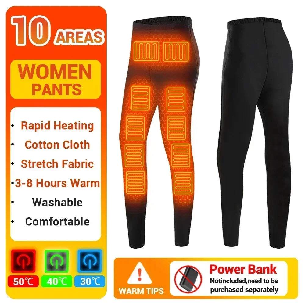 Winter Thermal Heated Jacket Men Vest Heated Underwear Men's Ski Suit USB Electric Heating Clothing Fleece Thermal Long Johns