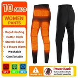Winter Thermal Heated Jacket Men Vest Heated Underwear Men's Ski Suit USB Electric Heating Clothing Fleece Thermal Long Johns