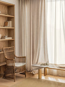 Factory Supply Natural Linen Japanese Koreanstyle Curtain  LivingRoom Bedroom Transparent Finished Gauze Sheer Drape Home Window