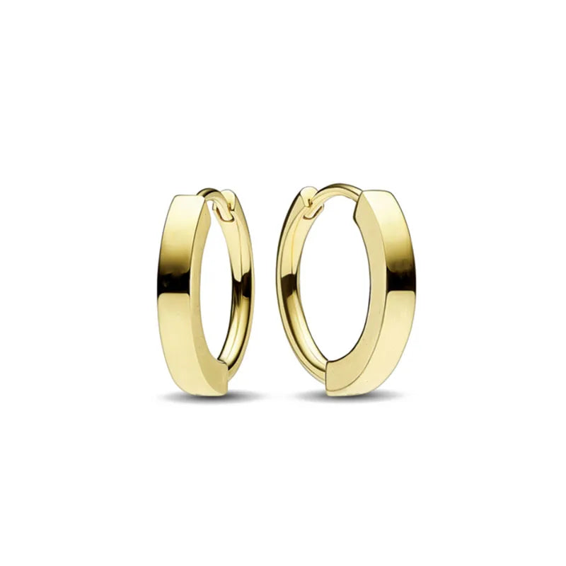 2024 New 925 Silver Plated Double Hoop Earrings For Women Butterfly Sun Moon Heart DIY Accessories 