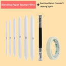 Blending Stumps and Tortillions Paper Art Blenders Sandpaper Pencil Sharpener Pointer for Artist Charcoal Sketch Drawing Tools