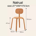 Nordic Plywood Dining Round Seat Stackable Vintage Curved Backrest Chair