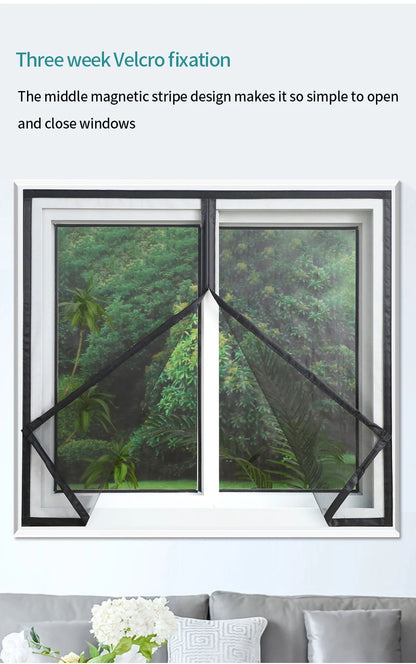Black，Mosquito net magnetic screen air curtain invisible customized size，Magnetic stripe opens from the middle，motorhomes， car