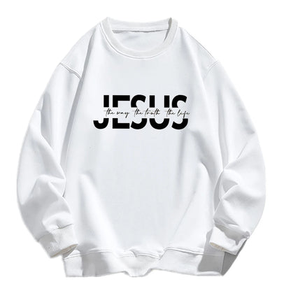 The Way The Truth The Life Printed Jesus Designed Hooded Sweatshirts for Women Religious Hoodies Christian Gifts Sweatshirts