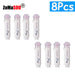 8pcs White