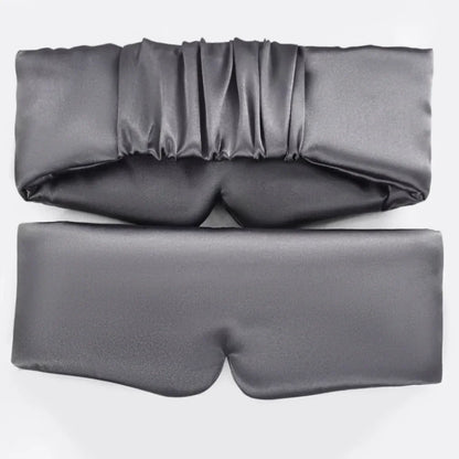 Máscara de dormir de satén de seda, cómoda máscara para dormir, visera para los ojos, parche para los ojos agrandados, para mujeres y hombres, para la salud del sueño.