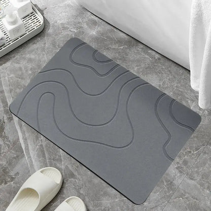 Alfombra de baño de piedra de diatomita de secado rápido, alfombra de ducha con absorción de agua, alfombra de ducha de piedra de diatomita de secado rápido, alfombras de entrada para interiores