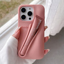 Rhode Case For iPhone 12 13 14 15 16 Pro Max Plus 17 Air Portable Lip Gloss Holder Lipstick Silicone Soft Bumper Cover Lip Glaze