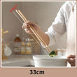 Japanese Extra Long Wooden Chopsticks Polished Beech Wood Fried Food Noodle Anti-slip Chopsticks Kitchen Cooking Tools