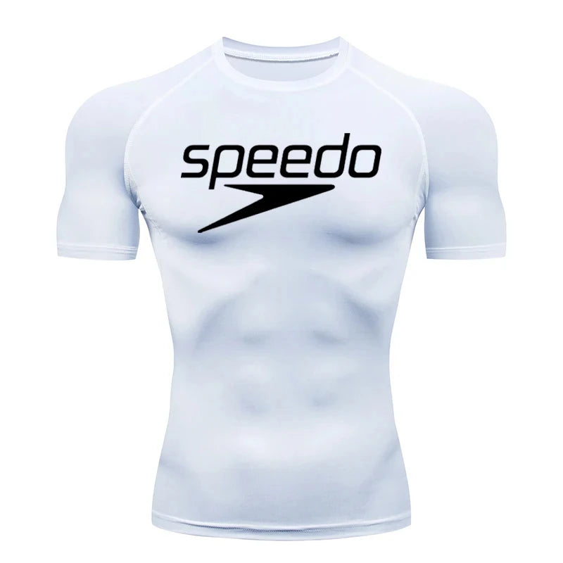 Camiseta de compresión para correr para hombre, camisetas con estampado de velocidad, ropa deportiva de gimnasio de secado rápido para hombre, camiseta Rashguard MMA para hombre 